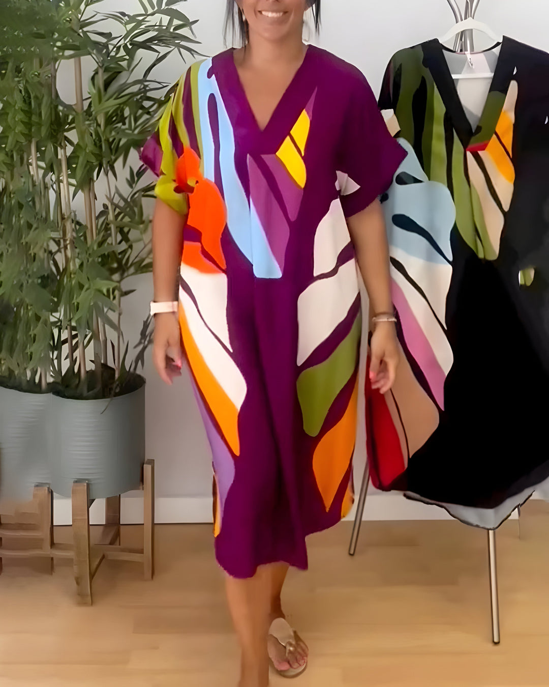 Rianna | Kjole med abstrakt print