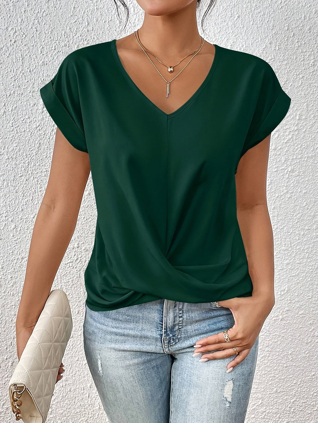 Kirsten | T-shirt med elegant halslinje (MIDLERTIDIGT 1+1 GRATIS!)