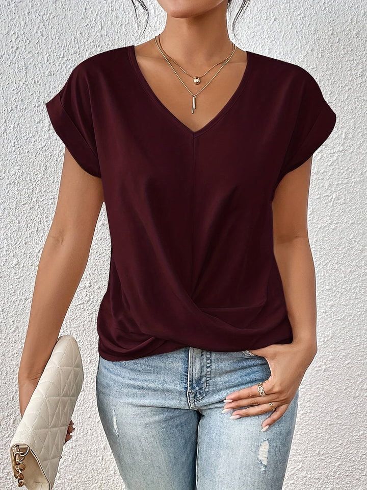 Kirsten | T-shirt med elegant halslinje (MIDLERTIDIGT 1+1 GRATIS!)