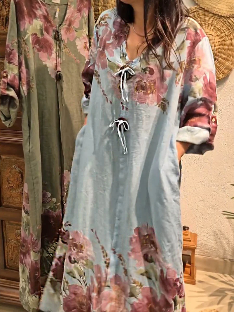 Nanna | Kjole med blomsterprint