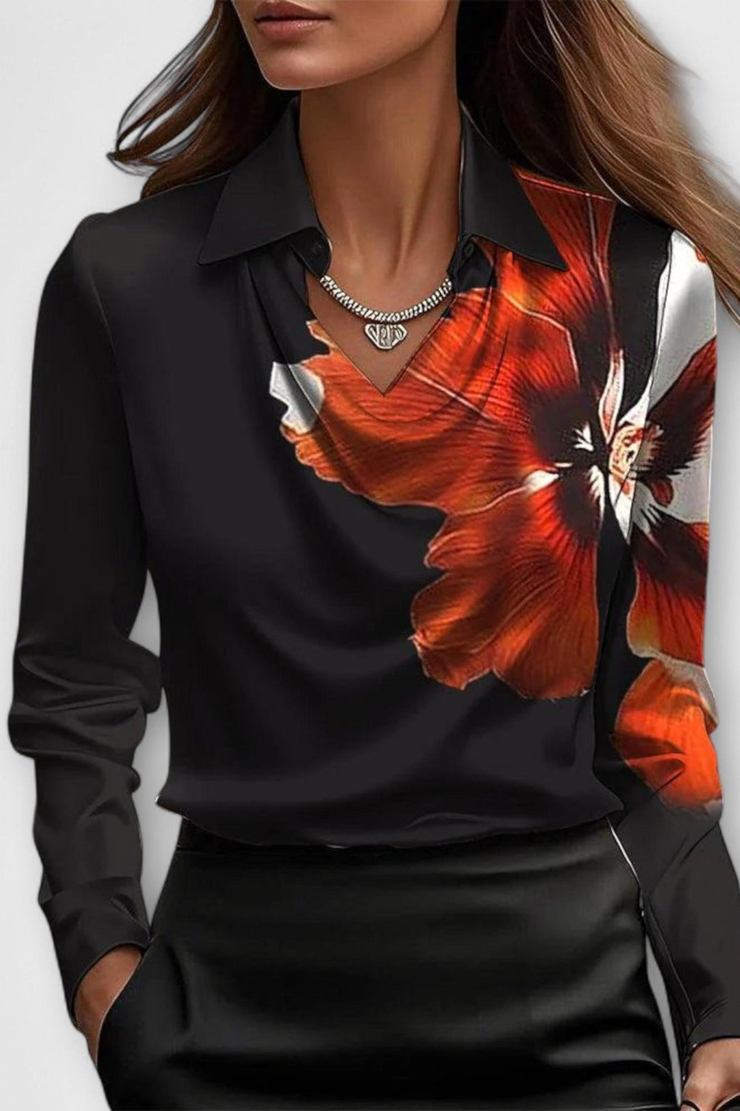 Ronja | Satin Bluse