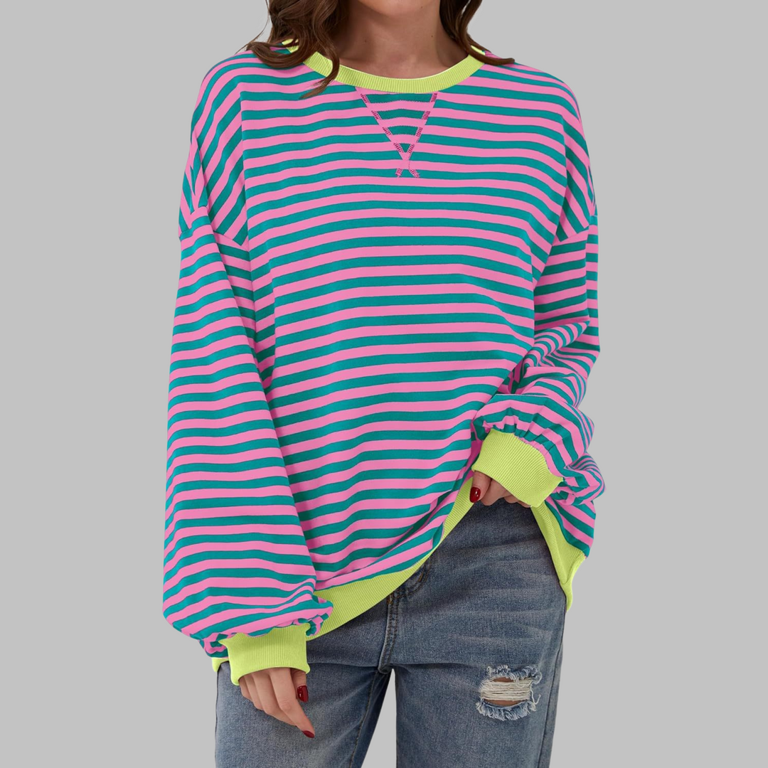 Astrid – Afslappet stribet sweater