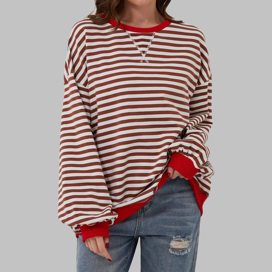 Astrid – Afslappet stribet sweater