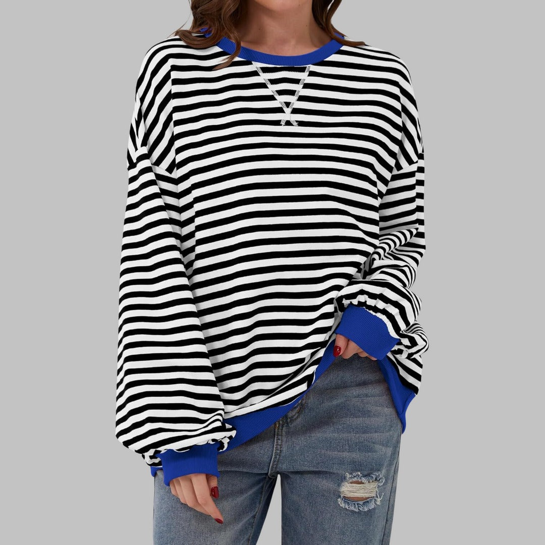Astrid – Afslappet stribet sweater