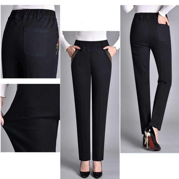Birthe | Jeans med sideslommer og elastisk talje
